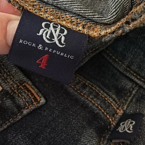 Rock & Republic Kimber Indigo Denim Shorts size 4 - Picture 4 of 5